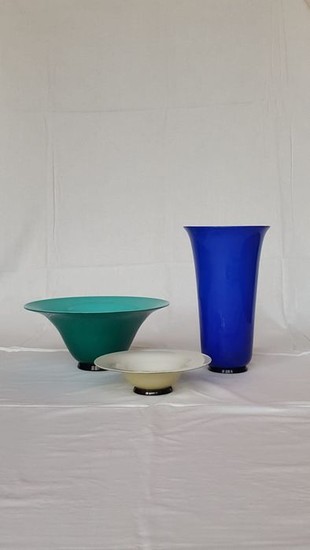 Murano, Venini - Three vases ´Years Thirty´ (3) - Stained glass