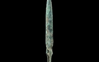 Near Eastern Bronze dagger, 27,2 x 2,5 cm - EX CHRISTIES. Exhibited at Ifergan Museum