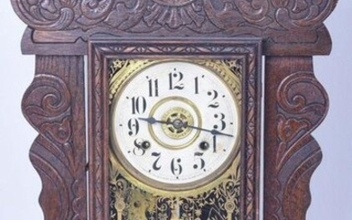 New Haven oak kitchen clock