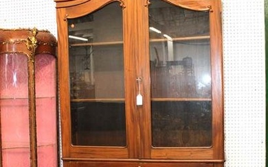 Nice antique 2pc Victorian flip front secretary with bookcase top