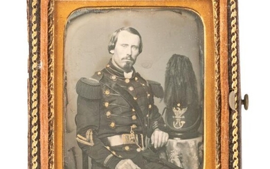 Ninth Plate Daguerreotype Portrait of Militia Corporal