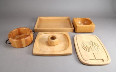 Nissen, Digsmed et al. A collection of cutting boards, bowls and tray (6)
