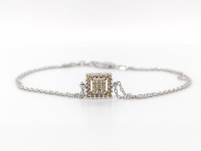 No Reserve Price - 0.20 tcw - 14 kt. White gold - Bracelet Diamond