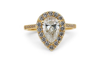 No Reserve Price--IGI Certificate. - 1.97 total carat - 18 kt. Yellow gold - Ring - 1.50 ct Diamond - Diamonds