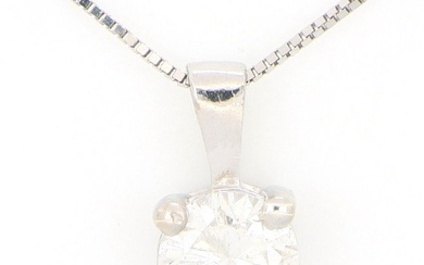 No Reserve Price - Necklace - 18 kt. White gold, NEW - 0.40 tw. Diamond (Natural)