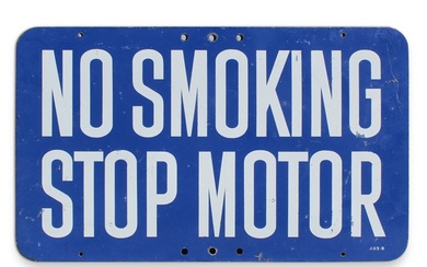 No Smoking Stop Motor Tin Sign