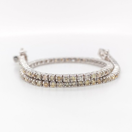 No reserve price - 1.81 tcw - 14 kt. White gold - Bracelet Diamond