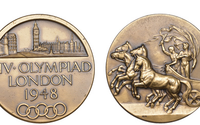 Olympic Games, London, 1948, Participant’s Medal, a bronze award by B. Mackennal...