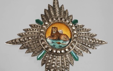 Ordre du Soleil et du Lion Perse/Iran vers 1900, 2e modèle, étoile pectorale de 5e...