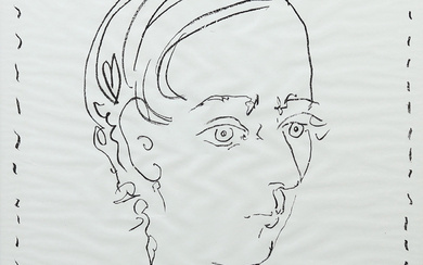 PABLO PICASSO. Poster, Manolo Hugue, Musée d'Art Moderne, Céret 1957, lithograph, hand signed.