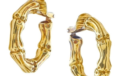 PAIR OF 18CT GOLD EARRINGS, TIFFANY & CO.