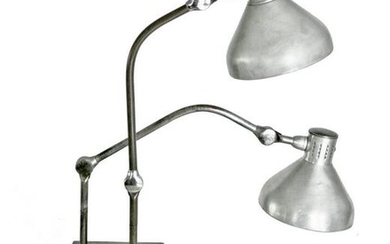 PAIR of FRENCH MODERNIST INDUSTRIAL DESK LAMP JUMO GS1