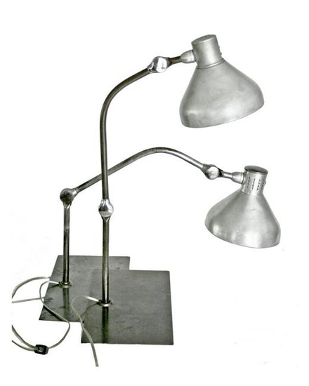 PAIR of FRENCH MODERNIST INDUSTRIAL DESK LAMP JUMO GS1