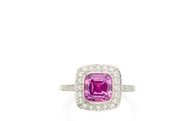 PINK SAPPHIRE AND DIAMOND 'LEGACY' RING, TIFFANY & CO.