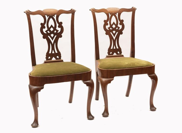 Pair Of Antique American Side Chairs 38 inches