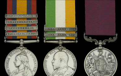 Pair: Sergeant Cook A. Naish, East Kent Regiment Queen’s South Africa 1899-1902,...