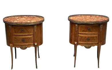 Pair of French Louis XV Style Side / End Tables