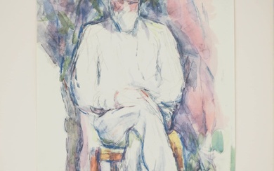Paul CEZANNE - Homme assis au jardin (Portrait de Vallier)