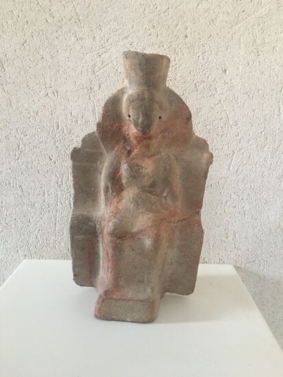 Phoenician Terracotta Goddess on her throne - (27×14×27 cm)