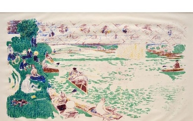 Pierre Bonnard, signed lithograph in colors, 1897