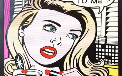 Pop Art Painting In the Manner of Roy Lichtenstein