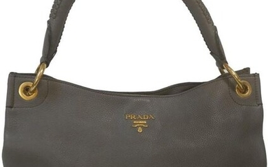 Prada - Vitello Daino Bag Hobo Gray Leather Tote bag