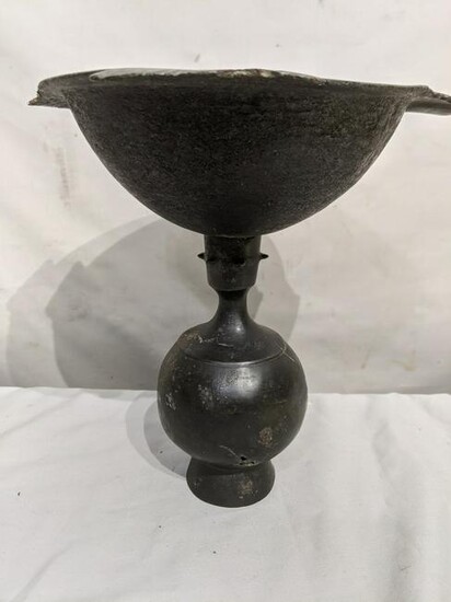 Pre-Columbian Metal 2 Piece Incense Burner