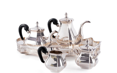 Presumably Italy | FOUR-PART SILVER COFFEE AND TEA SERVICE