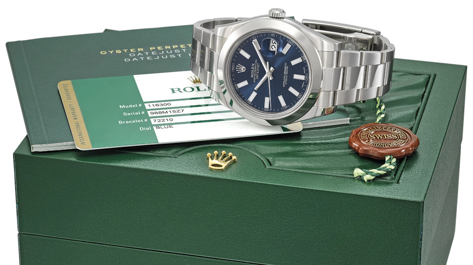 ROLEX. A STAINLESS STEEL AUTOMATIC WRISTWATCH WITH SWEEP CENTRE SECONDS, DATE, INTERNATIONAL GUARANTEE AND BRACELET, SIGNED ROLEX, OYSTER PERPETUAL, DATEJUST, DATEJUST II MODEL, REF. 116300, CASE NO. 988M15Z7, CIRCA 2013