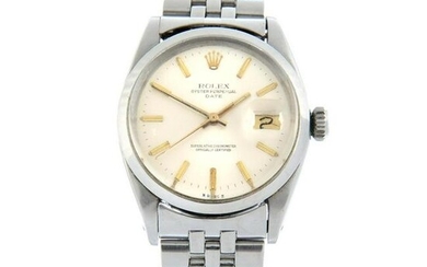 ROLEX - an Oyster Perpetual Date bracelet watch. Circa 1965. Stainless steel case. Case width 34mm.