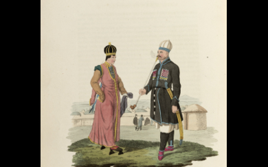 [RUSSIA] - Costume of the Russian Empire - London: T. Bensley, 1810. A good copy of this work complete of...
