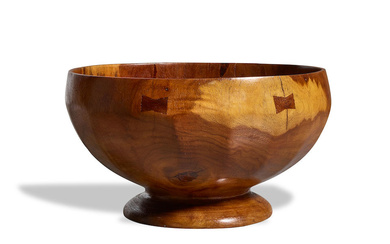 Rare Footed Paneled Bowl, Maui, Hawaiian Islands