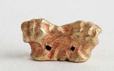 Rare gold double lion amulet. Egypt, 3rd intermediate...