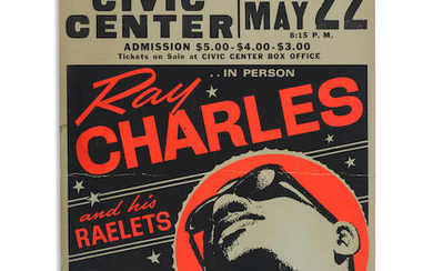 Ray Charles Concert poster, 1974