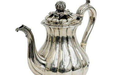 Rebecca Emes & Edward Barnard English Sterling Silver Teapot 1828