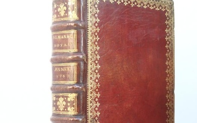 [Reliure en maroquin rouge au Lys] - Almanach Royal - 1767