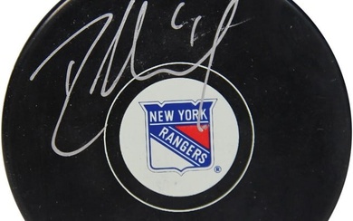Rick Nash Signed New York Rangers Puck Silver Autograph Steiner COA Hologram