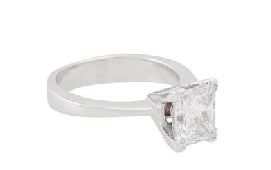 Ring mit Diamant im Prinzessschliff ca. 1,8 ct