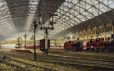 § Robert K. Calvert (British 20th century) "Birmingham New Street Station"