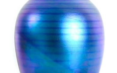 Rod Sounik Iridescent Studio Glass Vase, 1986