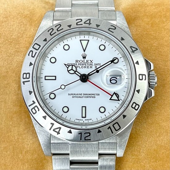 Rolex - Explorer II White Dial - 16570 - Unisex - 2000