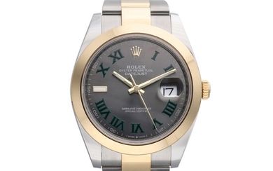 Rolex Reference 126303 Datejust 'Wimbledon' | A yellow gold and stainless steel automatic wristwatch with date and bracelet, Circa 2021