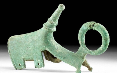Roman Bronze Chariot Rein Bracket w/ Guide Loop