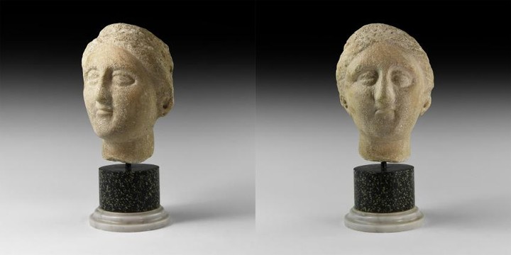 Roman Marble Head of a Noble Lady