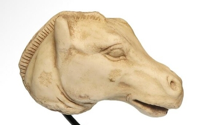 Roman Marble Horse Head, c. 2nd Century A.D.