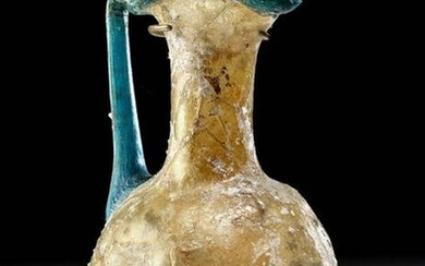 Roman Sidonian Glass Janus Oinochoe - Bacchus Faces