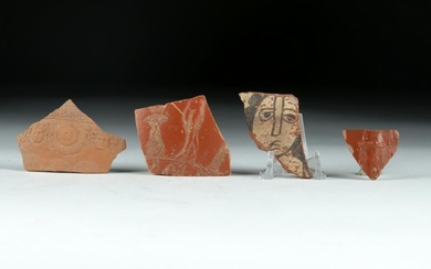Roman and Coptic Terracotta Fragments (4pcs)