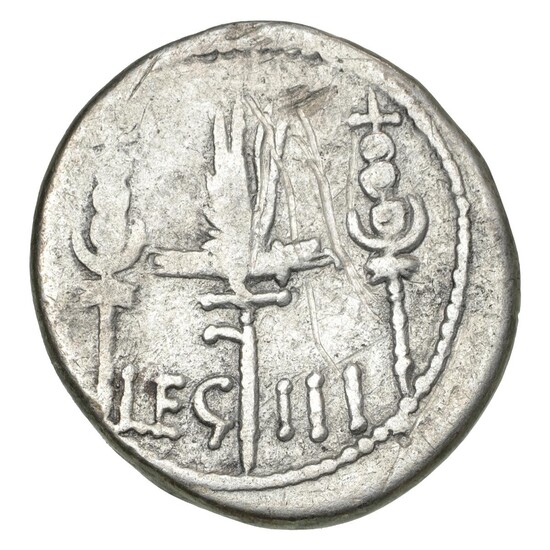 Roman republic, Marc Antony, legionary type Denarius, Patrae?, ca. 32–31 BC, LEG...
