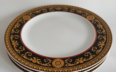 Rosenthal - Versace - Dinner plate (3) - 27 cm MEDUSA rot Set of 3 - Porcelain