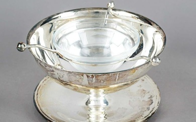 Round caviar bowl, German, maker's mark M. H. Wilkens & SÃ¶hne, Bremen-Hemelingen, plated